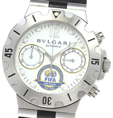 Bulgari Diagono SCB38S 38mm Stainless steel White