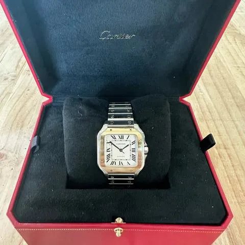 Cartier Santos W2SA0016 35mm Yellow gold and Stainless steel Silver