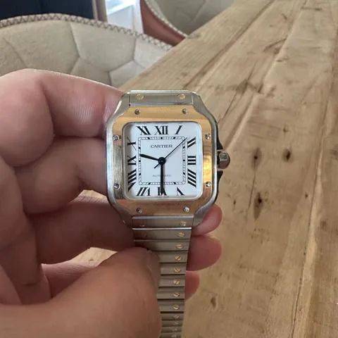 Cartier Santos W2SA0016 35mm Yellow gold and Stainless steel Silver 5