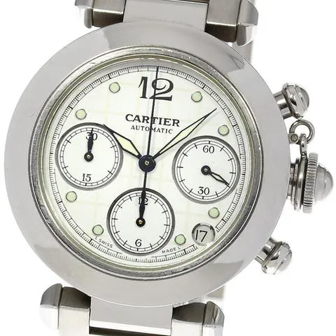 Cartier Pasha W31039M7 36mm Stainless steel White