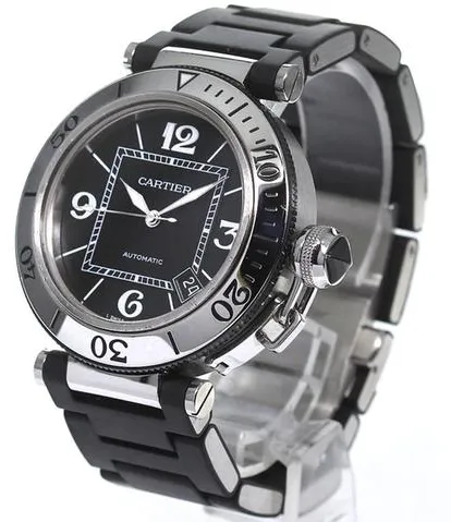 Cartier Pasha W31077U2 40mm Stainless steel Black 2