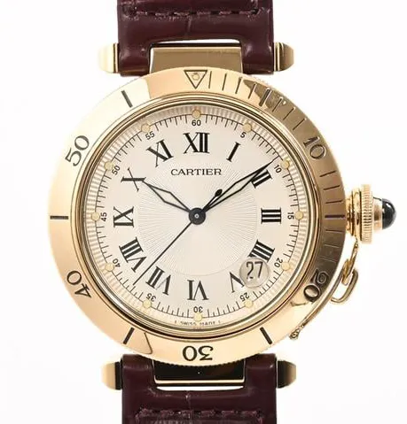Cartier Pasha W30074D1 38mm Yellow gold Silver