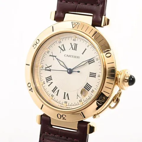 Cartier Pasha W30074D1 38mm Yellow gold Silver 1