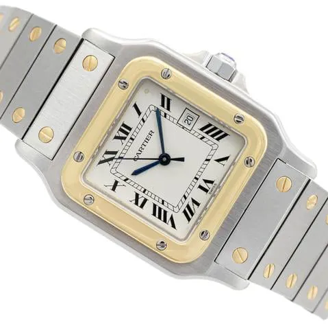 Cartier Santos 2961 29mm Yellow gold and stainless steel White