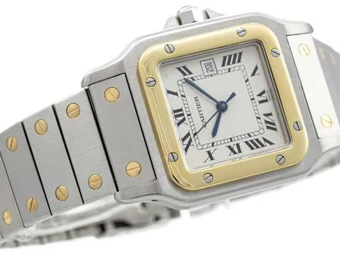 Cartier Santos 2961 29mm Yellow gold and stainless steel White 3