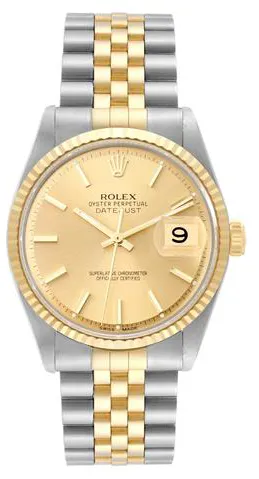 Rolex Datejust 36 16013 36mm Yellow gold and stainless steel Champagne 5