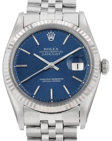 Rolex Datejust 1601 36mm Yellow gold and stainless steel Blue