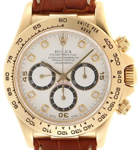 Rolex Daytona 16518G 40mm Yellow gold White