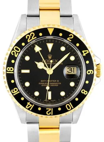 Rolex GMT-Master II 16713 40mm Yellow gold and Stainless steel Black