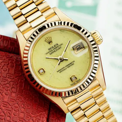 Rolex Lady-Datejust 69178 26mm Yellow gold Green