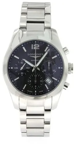 Longines Conquest Classic L2.786.4.56.6 41mm Stainless steel Black