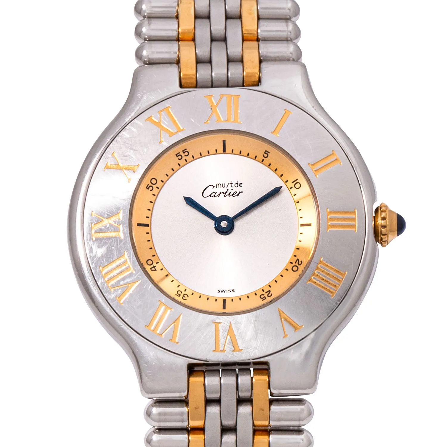 Cartier Must 21 1330 31mm Stainless steel and gold-plated Silver