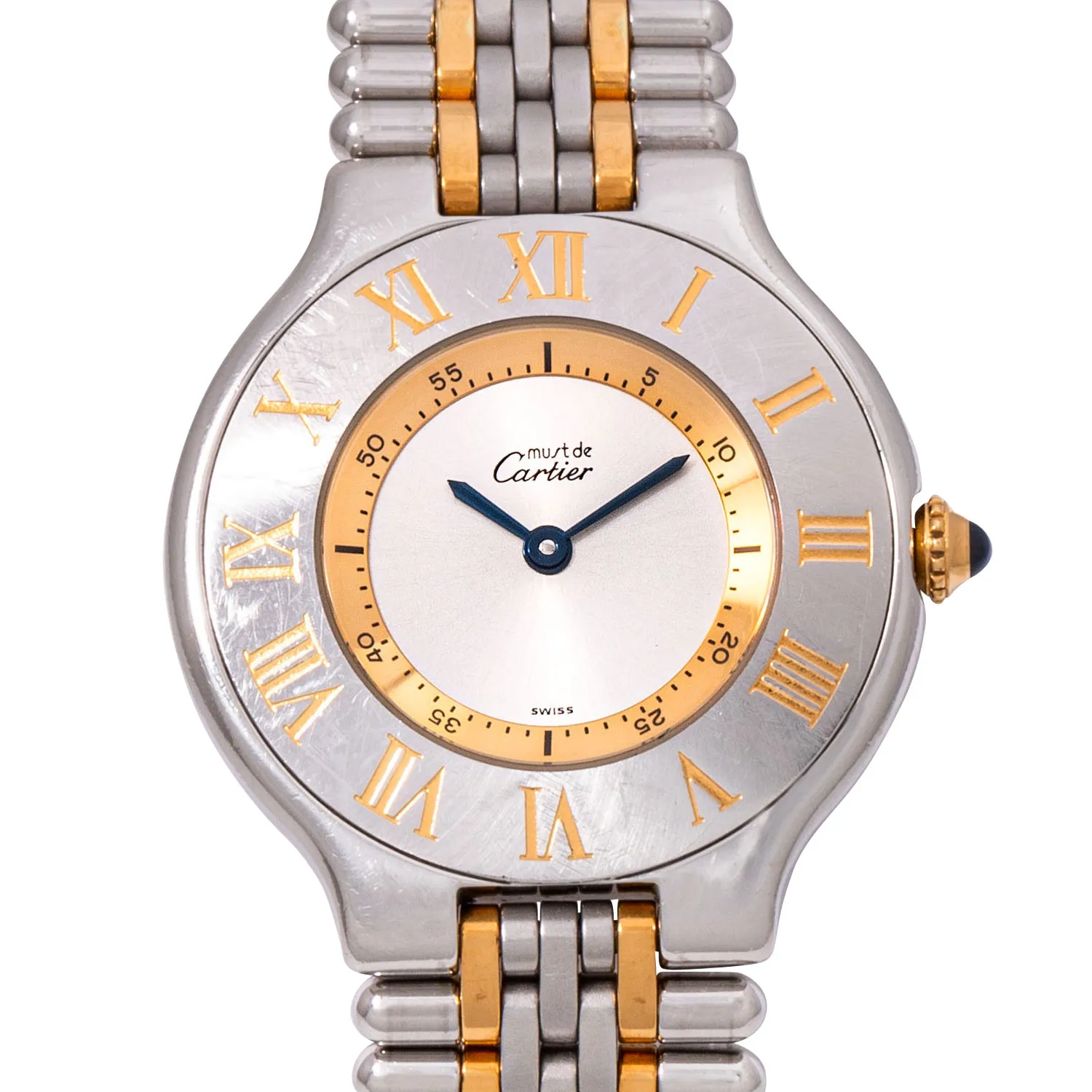 Cartier Must 21 1330 31mm Stainless steel and Gold-plated Silver