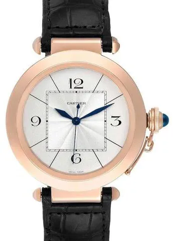 Cartier Pasha W3019351 42mm Rose gold Silver