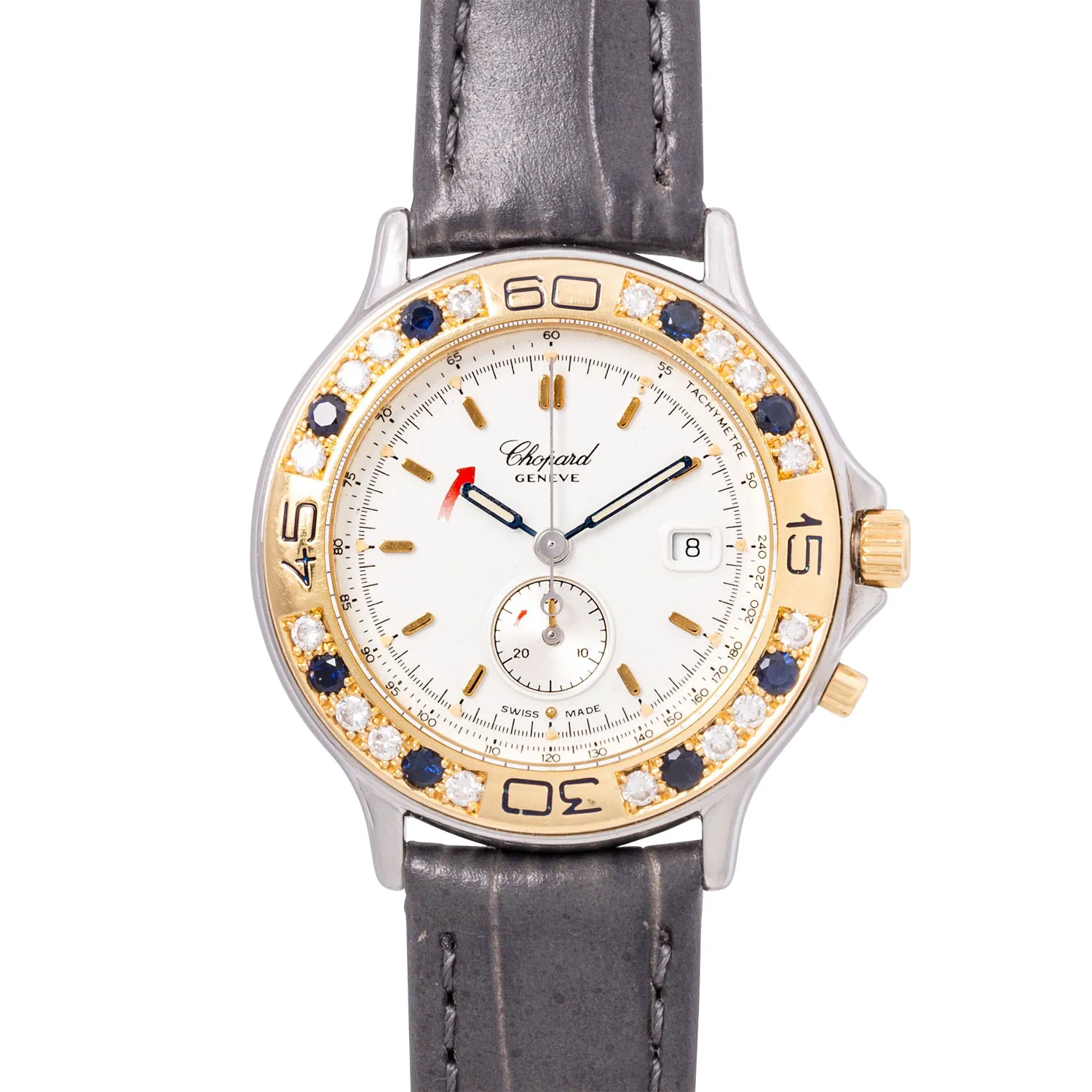 Chopard Mille Miglia 8175 31mm Stainless steel, yellow gold, diamon and sapphire-set