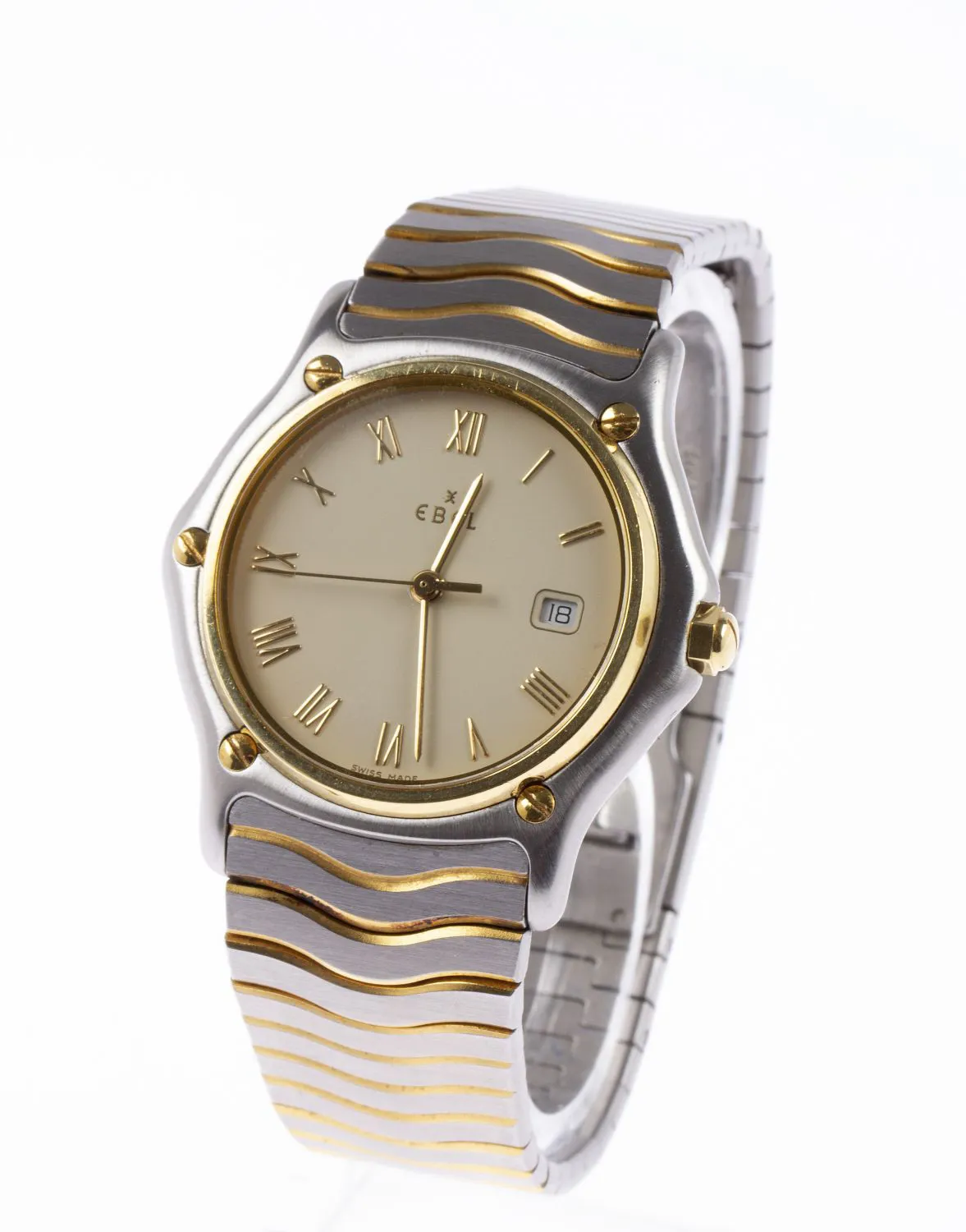 Ebel Classic Sport 26mm Stainless steel and gold-plated Cream