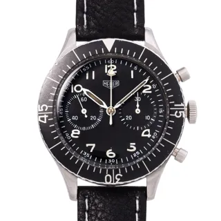 Heuer Bundeswehr 1150SG Stainless steel Black