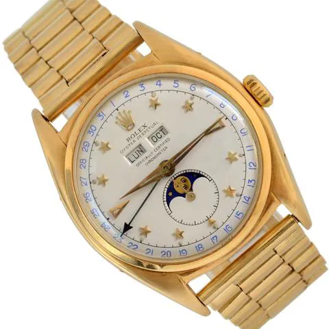 Rolex Oyster Perpetual "Stelline" 6062 36mm Yellow gold Ivory