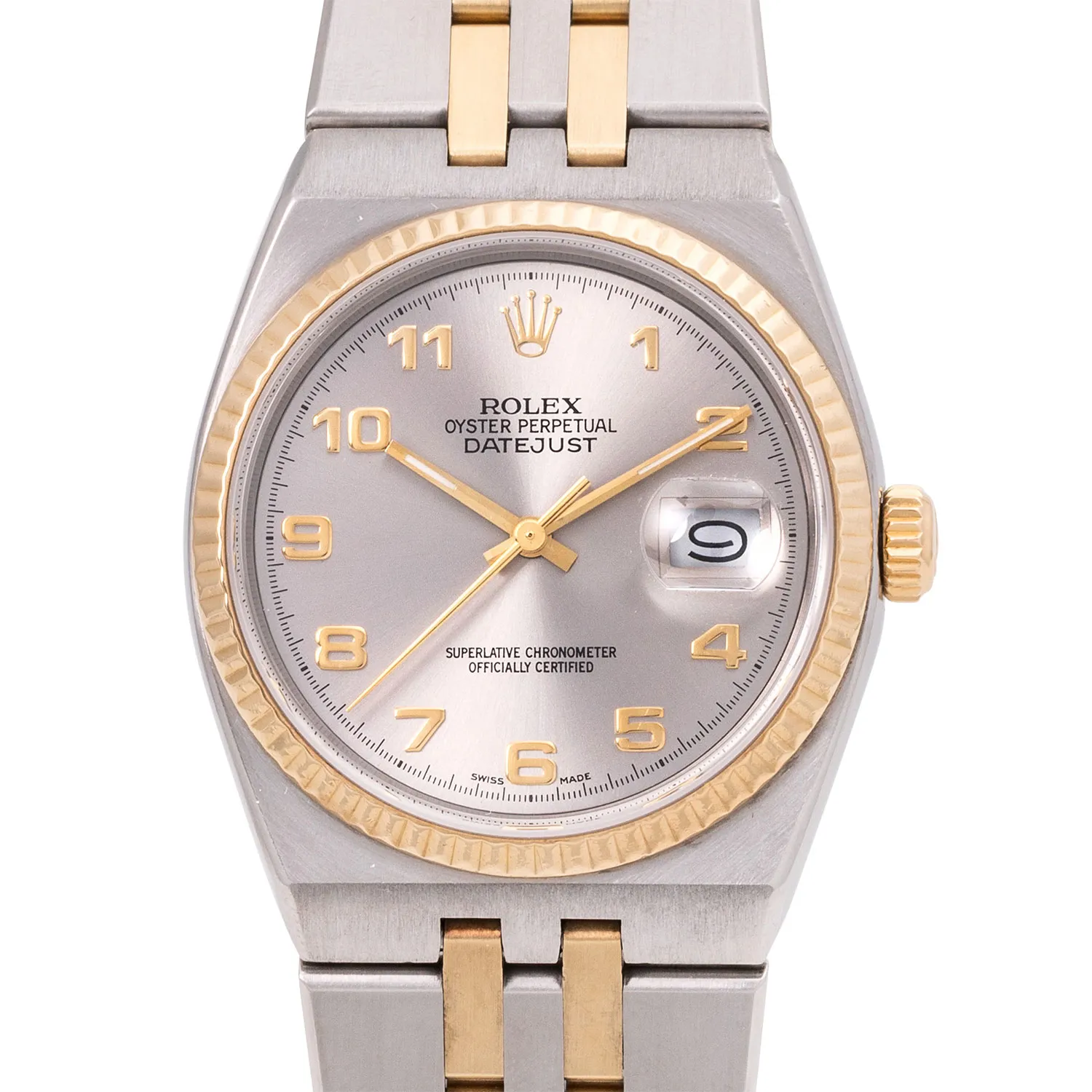 Rolex Datejust Oysterquartz 17013 36mm Stainless steel and yellow gold Silver
