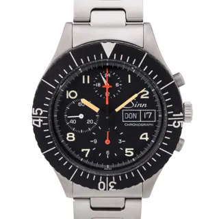 Sinn Day Date Chronograph Stainless steel and Aluminium Black