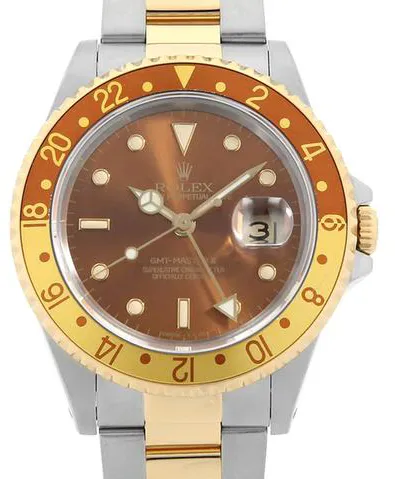 Rolex GMT-Master II 16713 40mm Yellow gold and Stainless steel Brown