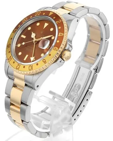 Rolex GMT-Master II 16713 40mm Yellow gold and Stainless steel Brown 1