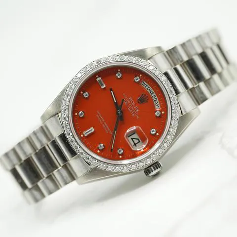 Rolex Day-Date 36 18049 36mm White gold Orange 2