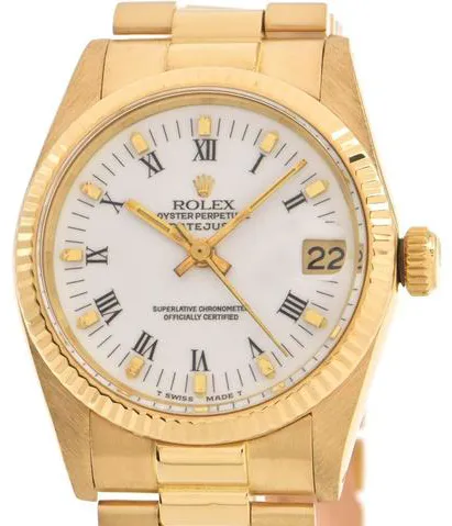 Rolex Datejust 31 6827 31mm Yellow gold White