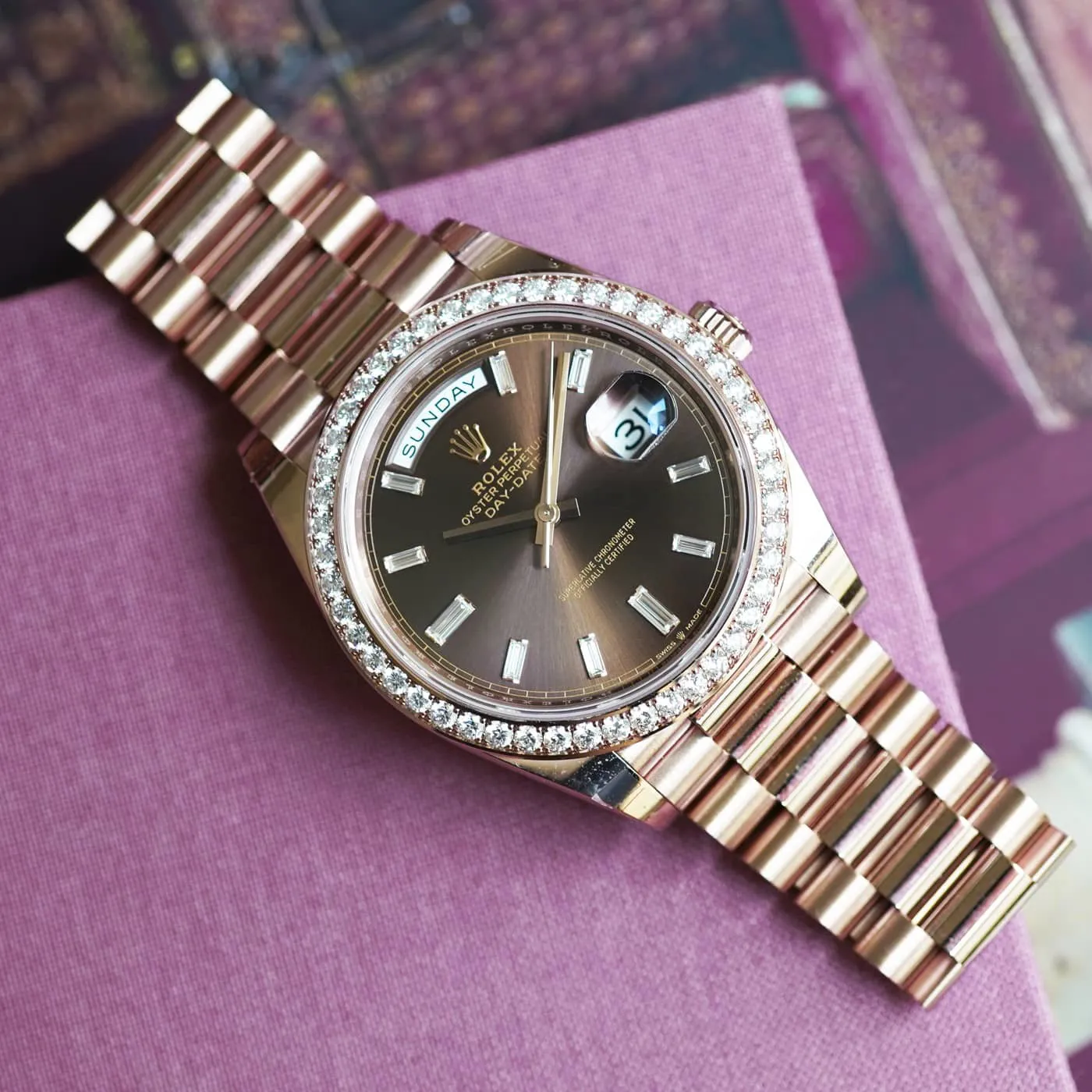 Rolex Day-Date 228345RBR-0006 40mm Rose gold Brown 1