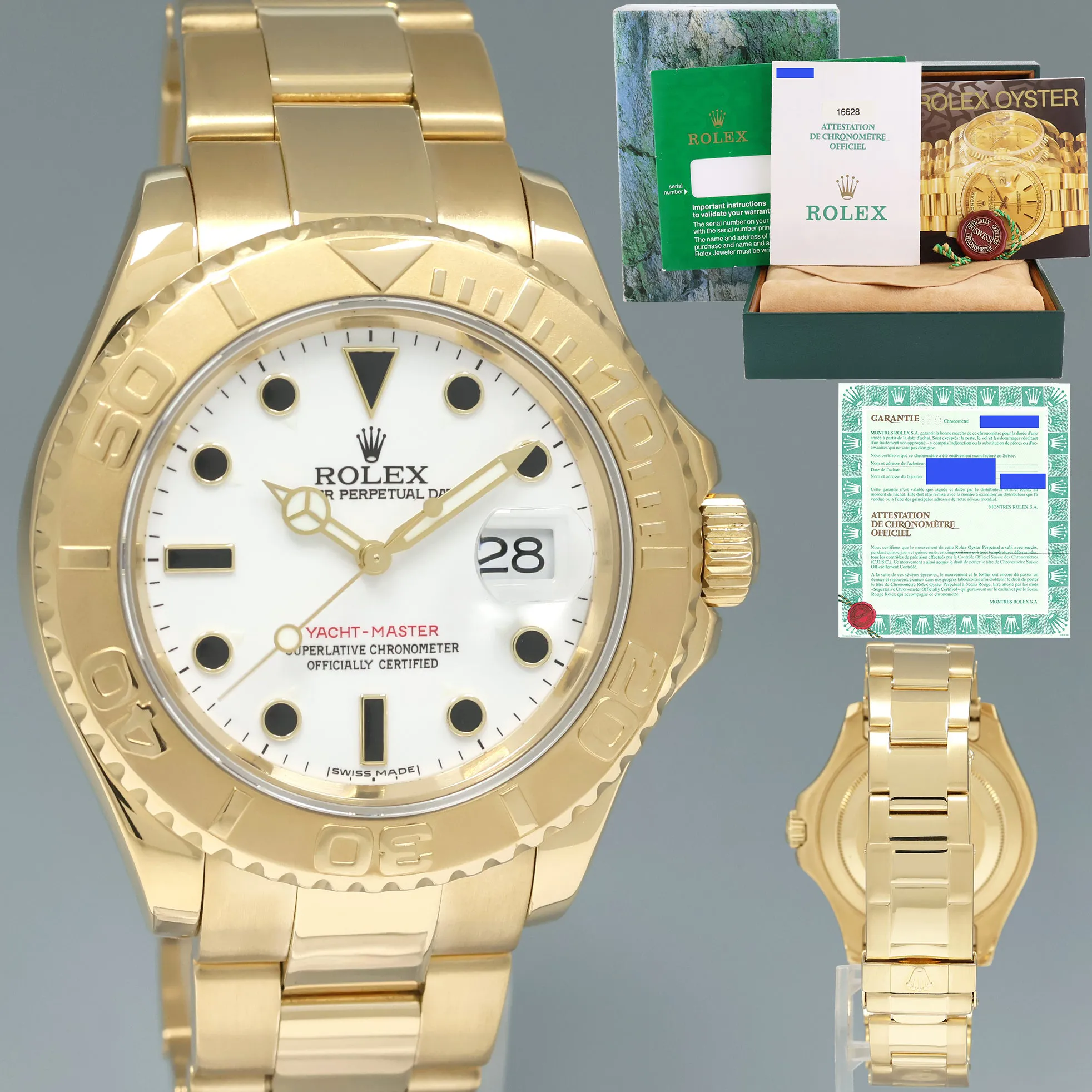 Rolex Yacht-Master 40 16628 40mm Yellow gold Champagne