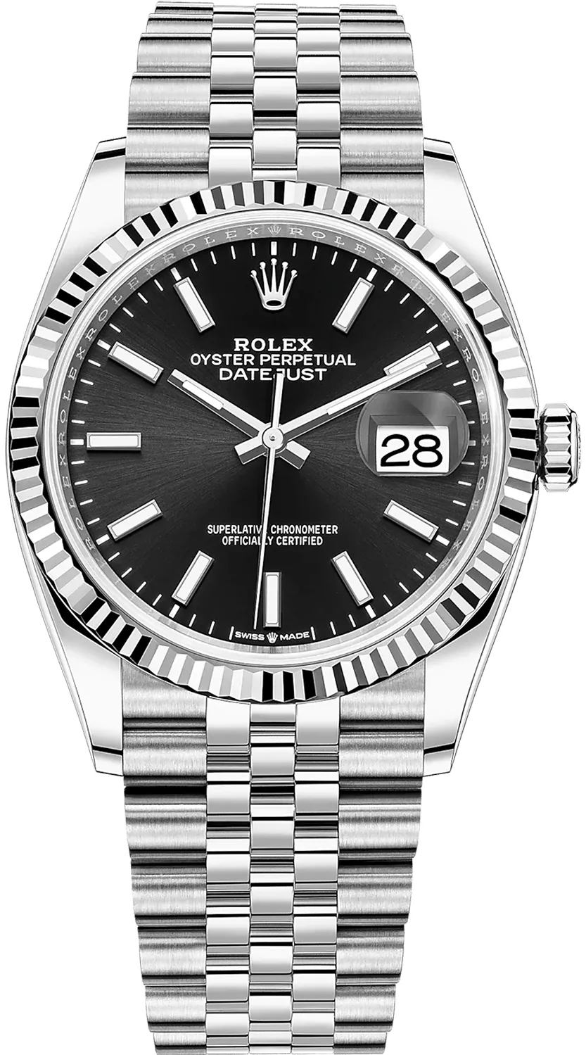 Rolex Datejust 36 126234-0015 36mm White gold and Oystersteel Black