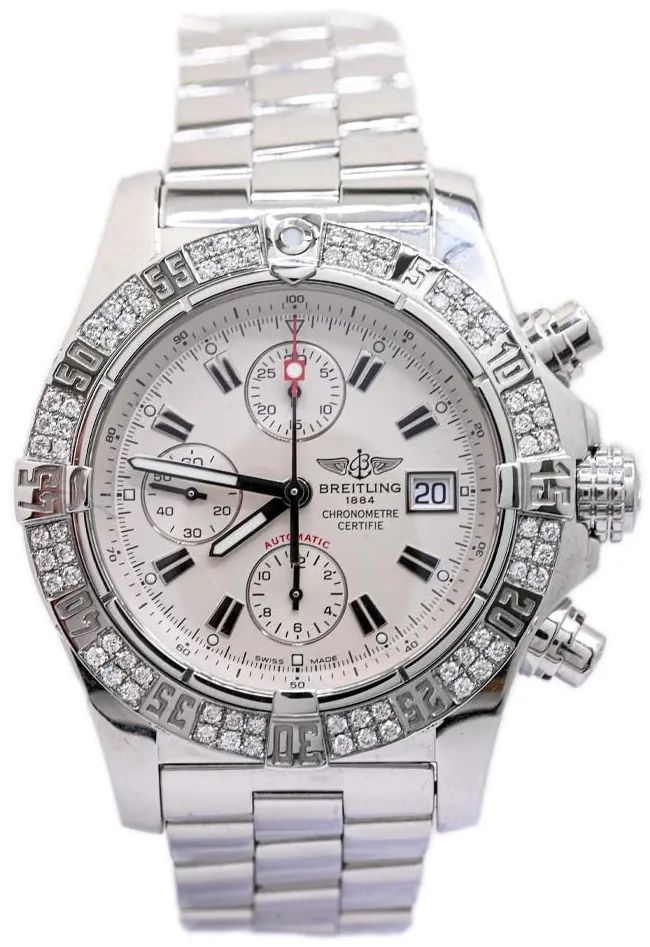 Breitling Avenger A13380 48mm Stainless steel White Chronograph