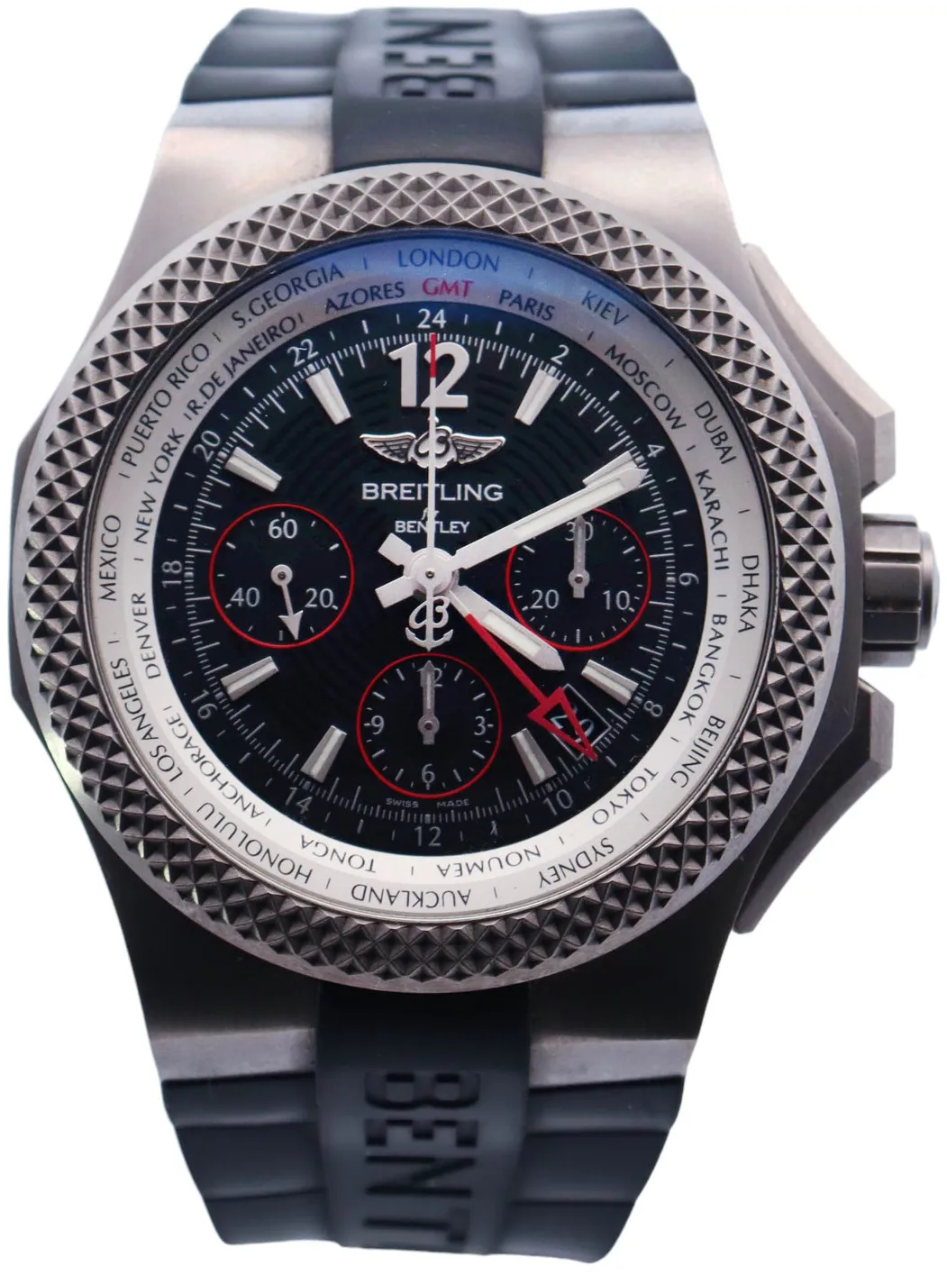 Breitling Bentley B04 GMT EB0433 44mm Titanium •