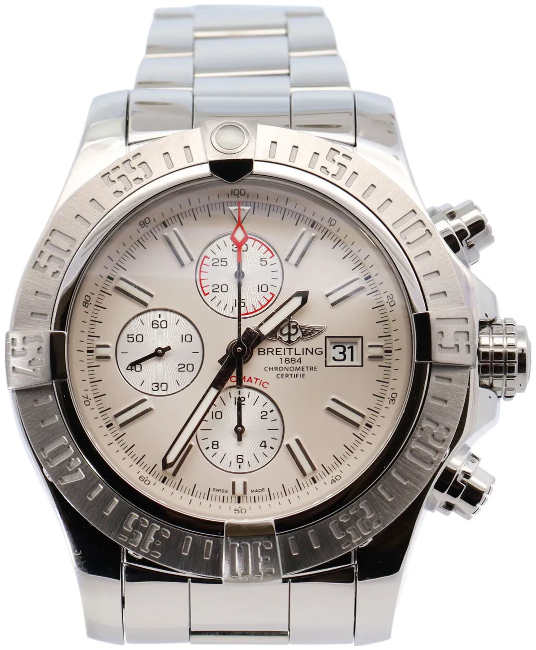 Breitling Super Avenger II A13371 48mm Stainless steel •