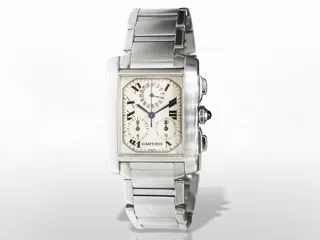 Cartier Tank Française Chronoflex Stainless steel White