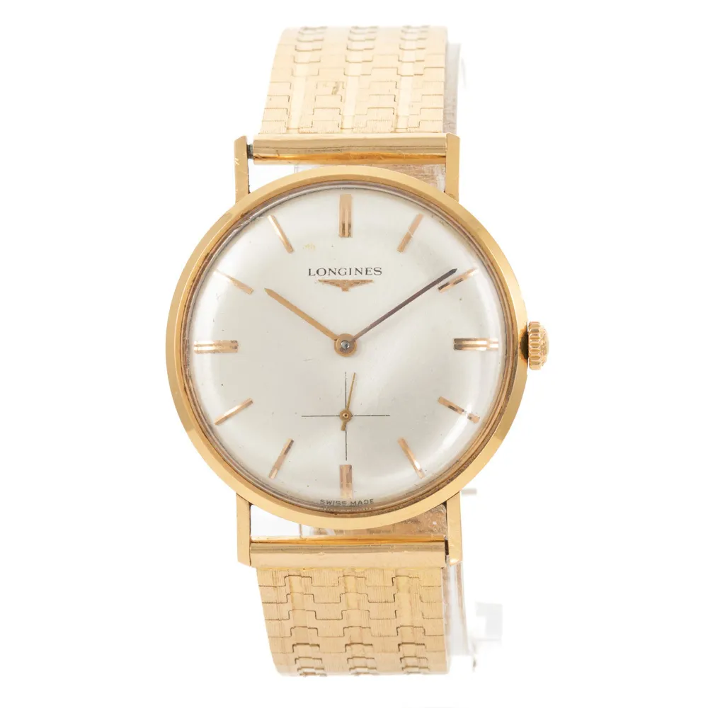 Longines 7422 33mm Yellow gold Silver