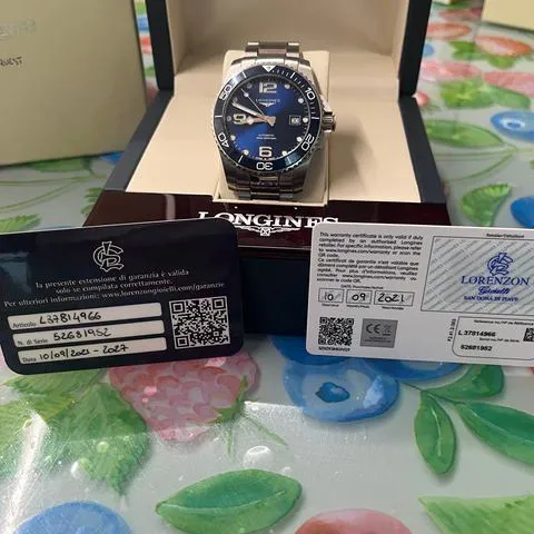 Longines HydroConquest L3.781.4.96.6 41mm Stainless steel Blue