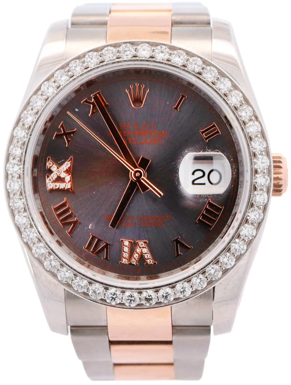 Rolex Datejust 116201 36mm Stainless steel and rose gold •