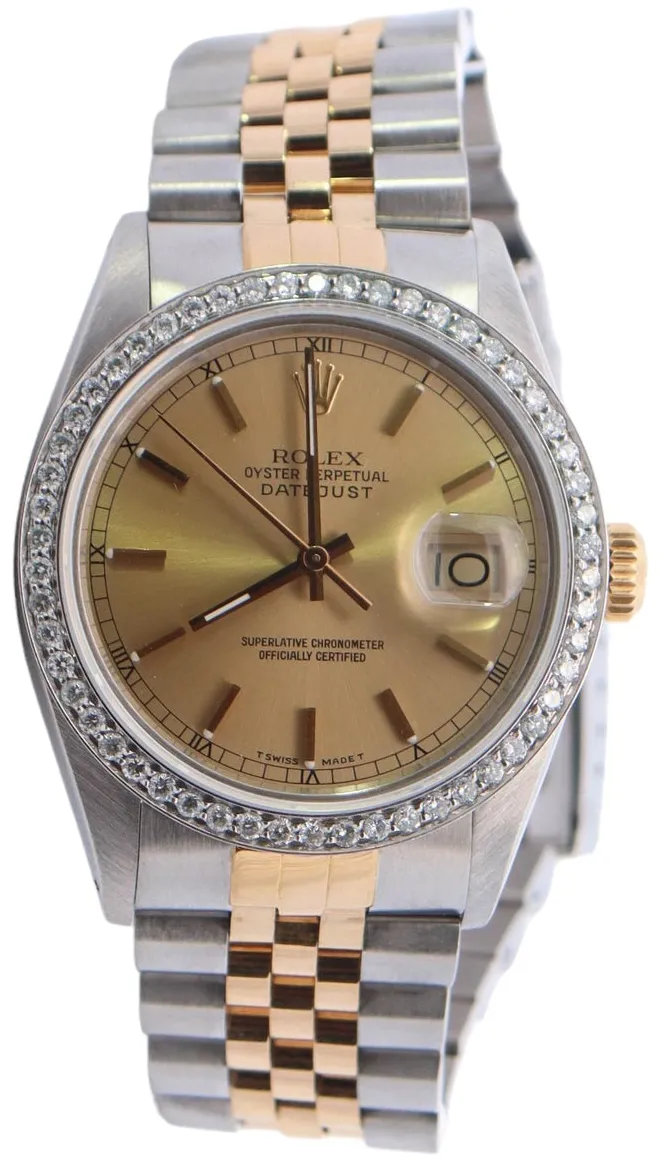 Rolex Datejust 16013 36mm Stainless steel Champagne