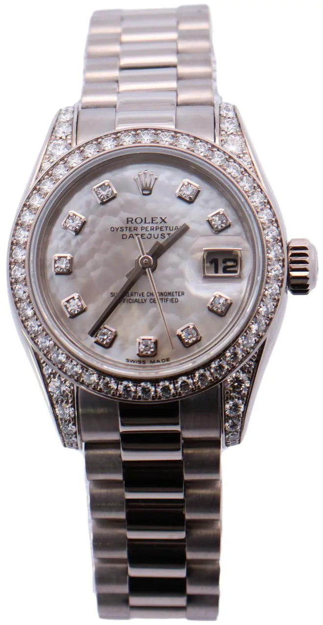 Rolex Datejust 179159 26mm White gold •