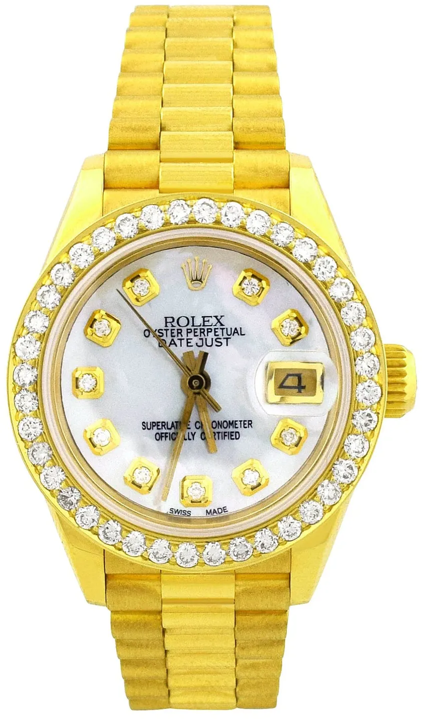 Rolex Lady-Datejust 69178 26mm Yellow gold White