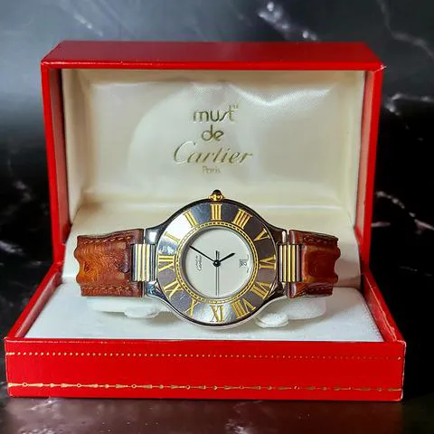 Cartier 21 Must de Cartier 9011 35mm Yellow gold and Stainless steel White 1