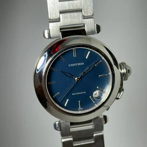 Cartier Pasha C 2324 35mm Stainless steel Blue