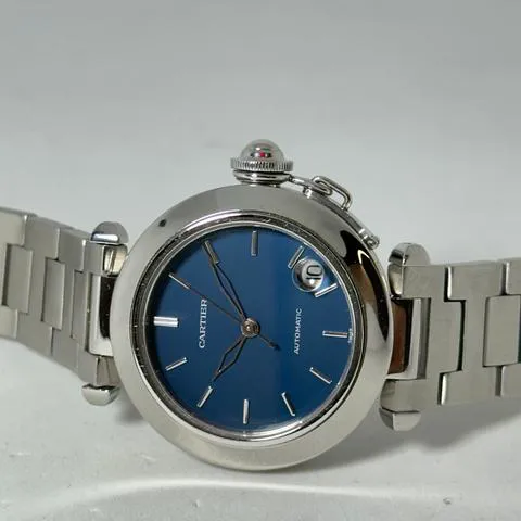 Cartier Pasha C 2324 35mm Stainless steel Blue 4