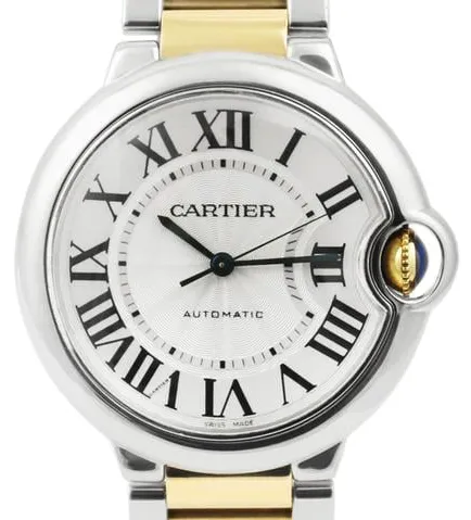 Cartier Ballon Bleu 36mm 3284 36mm Yellow gold and Stainless steel Silver