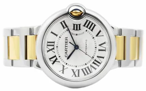 Cartier Ballon Bleu 36mm 3284 36mm Yellow gold and Stainless steel Silver 4