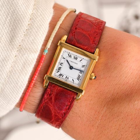 Cartier Tank 6600 Yellow gold White 1985 France | Dealer