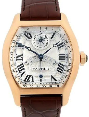 Cartier Tortue W1580045 51mm Rose gold Silver