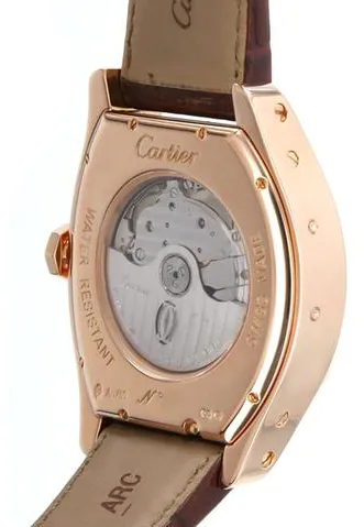 Cartier Tortue W1580045 51mm Rose gold Silver 2