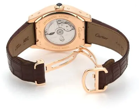 Cartier Tortue W1580045 51mm Rose gold Silver 3